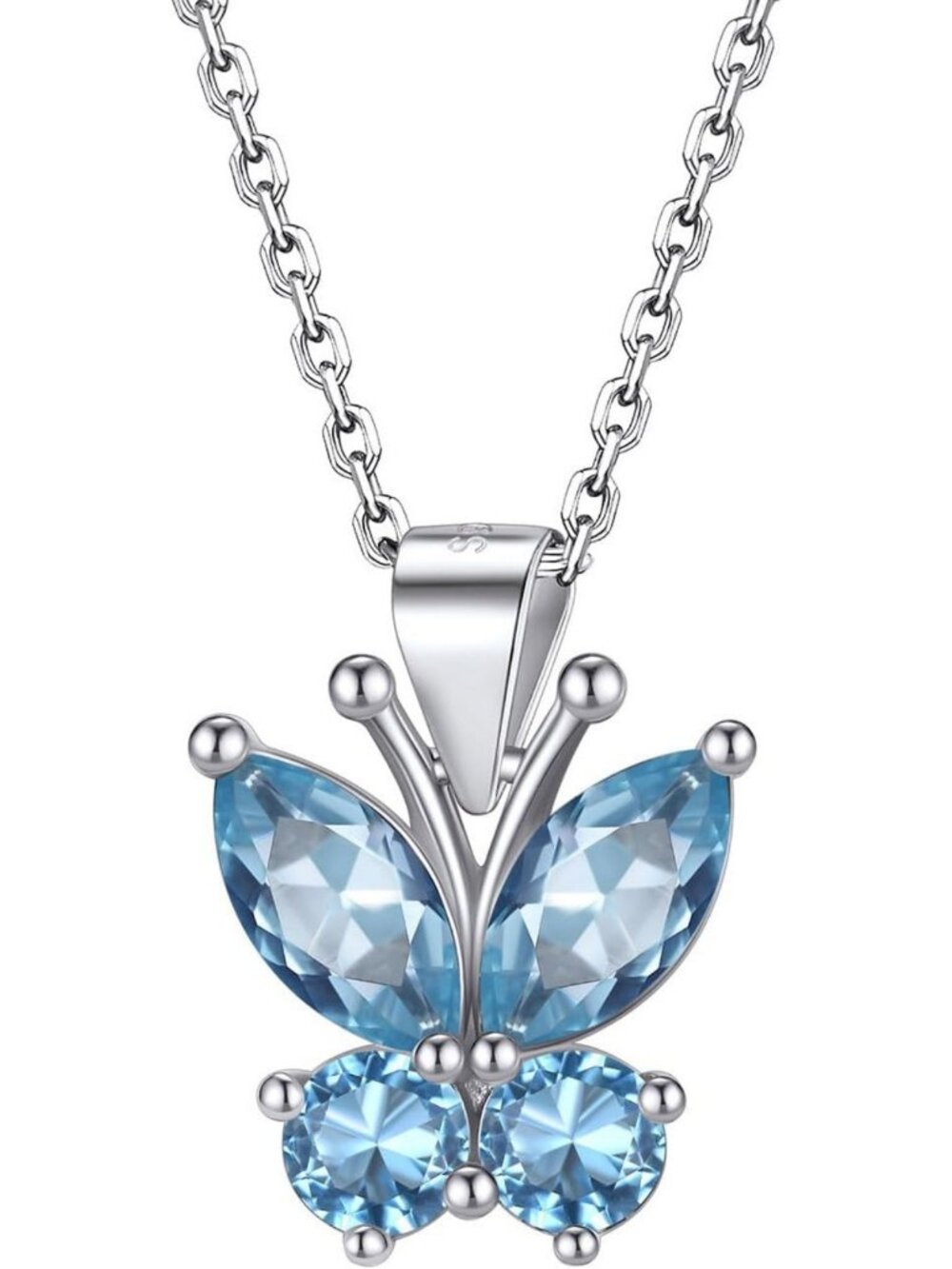 Charming Butterfly Birthstone Necklace for Women | Dazzling Silver/Gold Choker